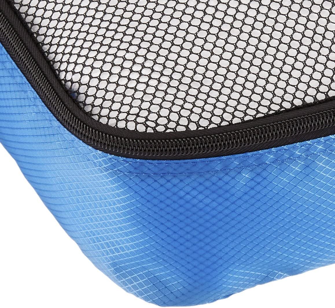 Basics 4 Piece Packing Travel Organizer Cubes Set - Medium， Sky Blue - Image 7
